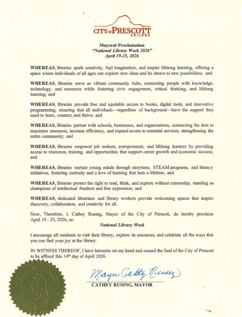 Mayoral Proclamation "National Library Week 2026"